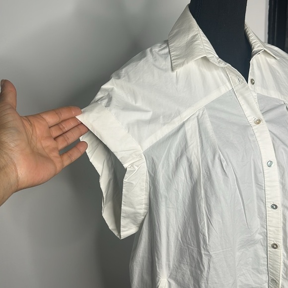 ZARA White Button-Up Shirt Dress - Picture 6 of 15
